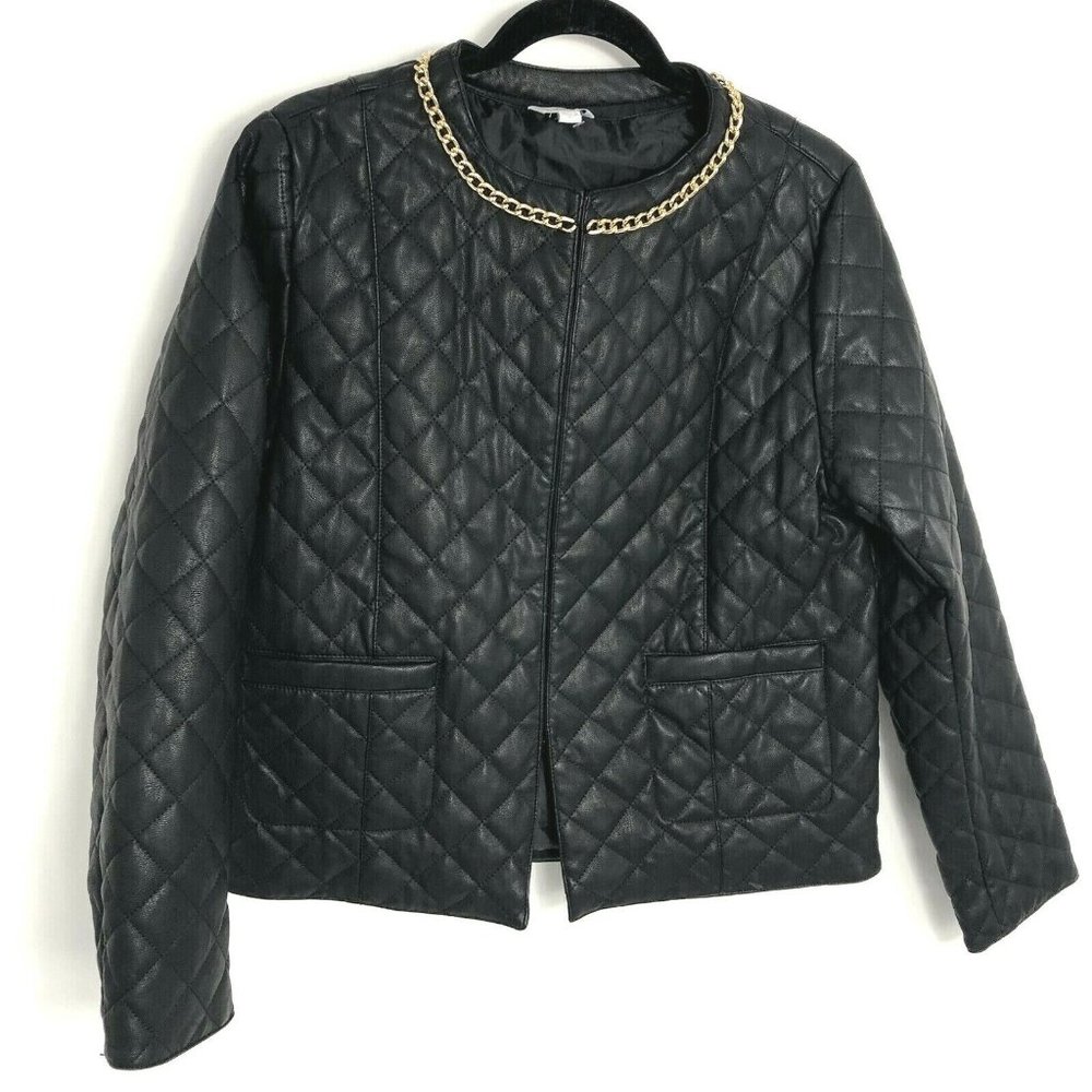 HARLOW ZEE, Women's Unique Dressy Jacket Party Black Jacket Coat Size Xl